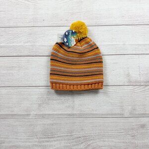 Snuggle Buds Toddler Knit Pom Beanie Hat Striped Winter Hat NWT 1-3 Years